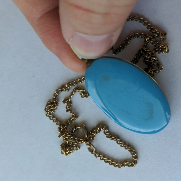 Vintage gold rush necklace with real 24k gold flakes - Picture 6 of 8